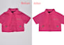 kids product images edit, packshot garments retouch, hanger removal services